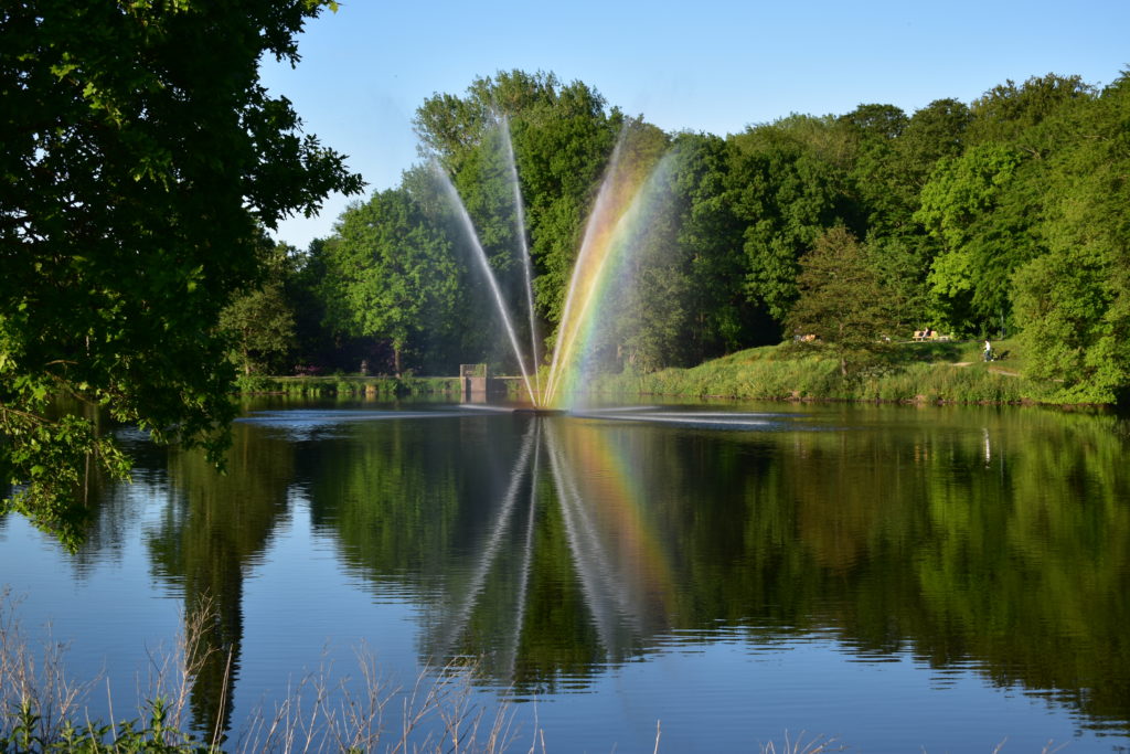 der Ellernteich mit Fontäne 